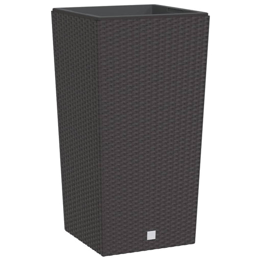 Planter with Removable Inner Brown 21 / 49 L PP Rattan