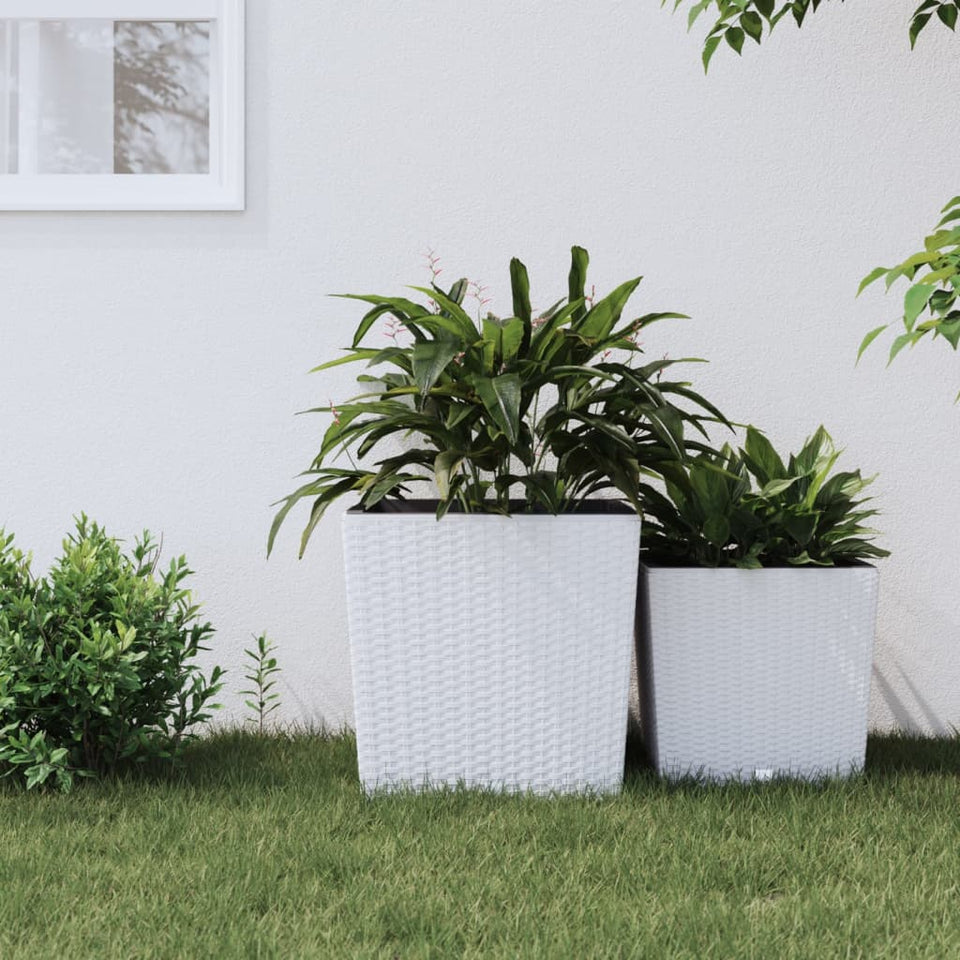 Planter with Removable Inner White 37 / 64 L PP Rattan