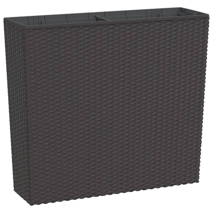 Planter with Removable Inner Brown 12 / 44 L PP Rattan