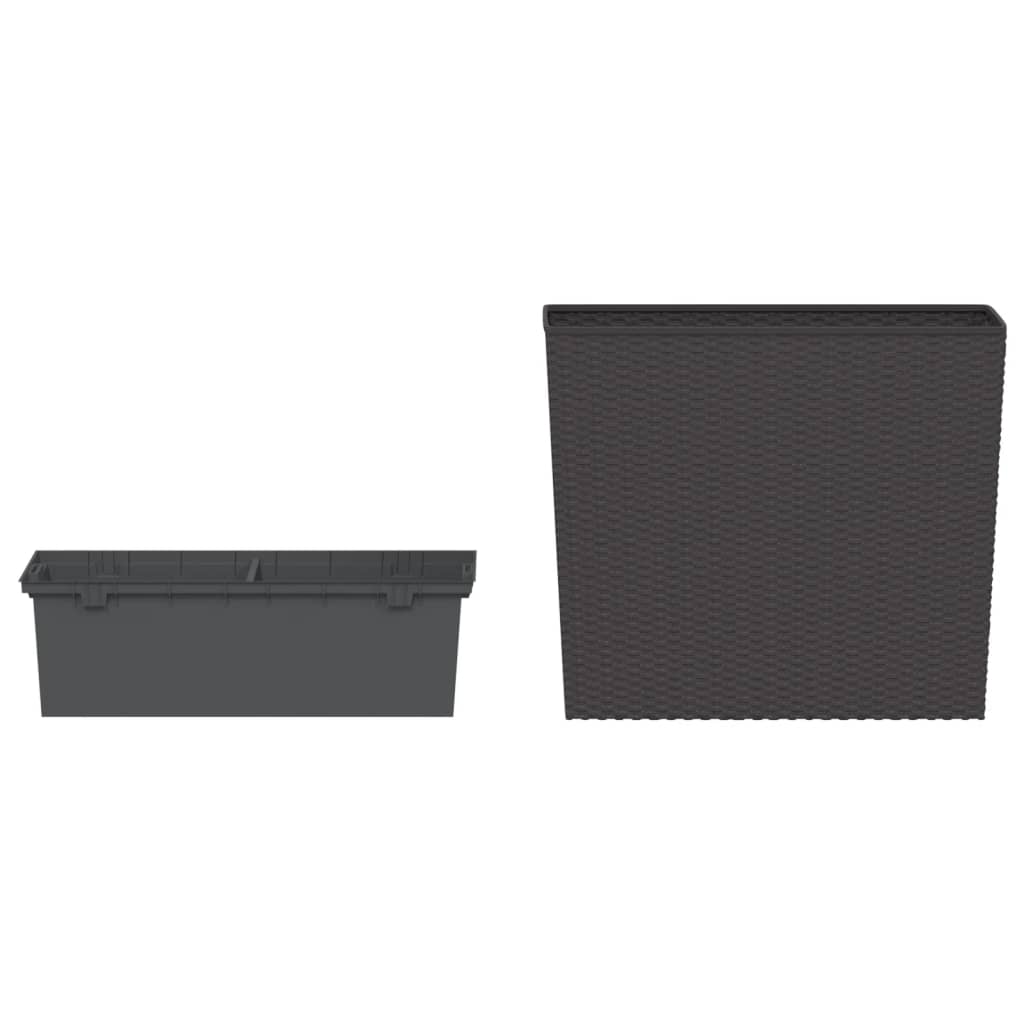 Planter with Removable Inner Brown 12 / 44 L PP Rattan