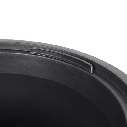 Planter with Removable Inner Anthracite 18/45 L PP Grooved Look