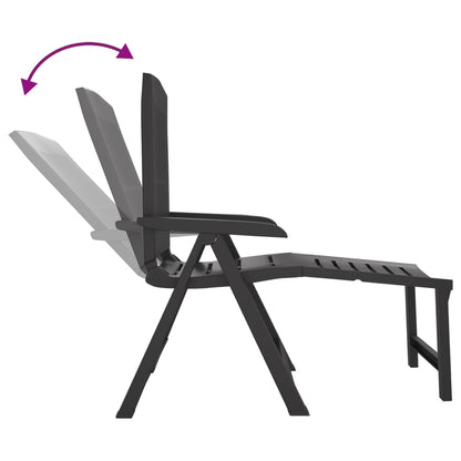 Sun Lounger | Anthracite | Plastic | Standard | Foldable
