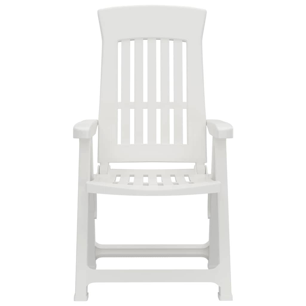 Garden Reclining Chair | Set of 2 | White | Polypropylene (PP) | Medium