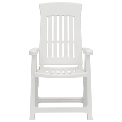 Garden Reclining Chair | Set of 2 | White | Polypropylene (PP) | Medium