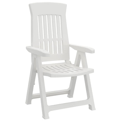 Garden Reclining Chair | Set of 2 | White | Polypropylene (PP) | Medium