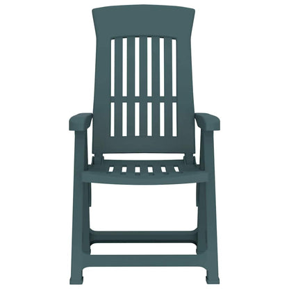 Garden Reclining Chair | Set of 2 | Green | Polypropylene (PP) | Medium