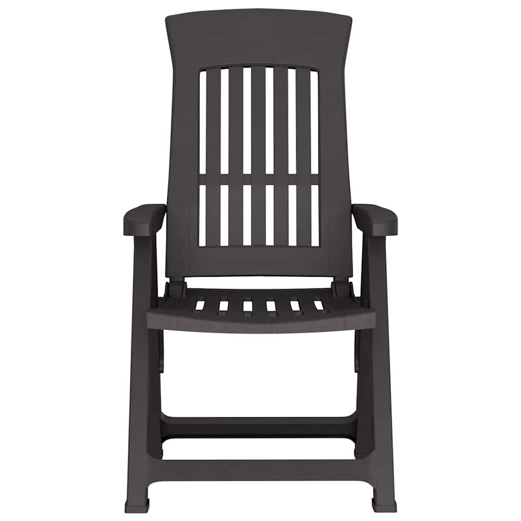 Garden Reclining Chair | Set of 2 | Anthracite | Polypropylene (PP)