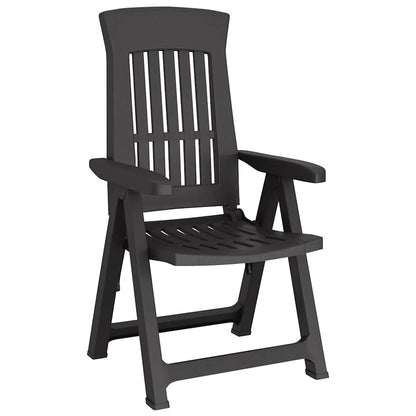 Garden Reclining Chair | Set of 2 | Anthracite | Polypropylene (PP)