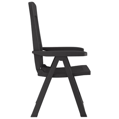 Garden Reclining Chair | Set of 2 | Anthracite | Polypropylene (PP)