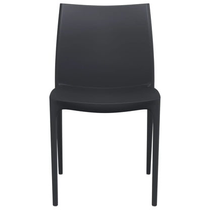 Garden Chair | Set of 2 | Anthracite | Polypropylene | 50x46x80 cm