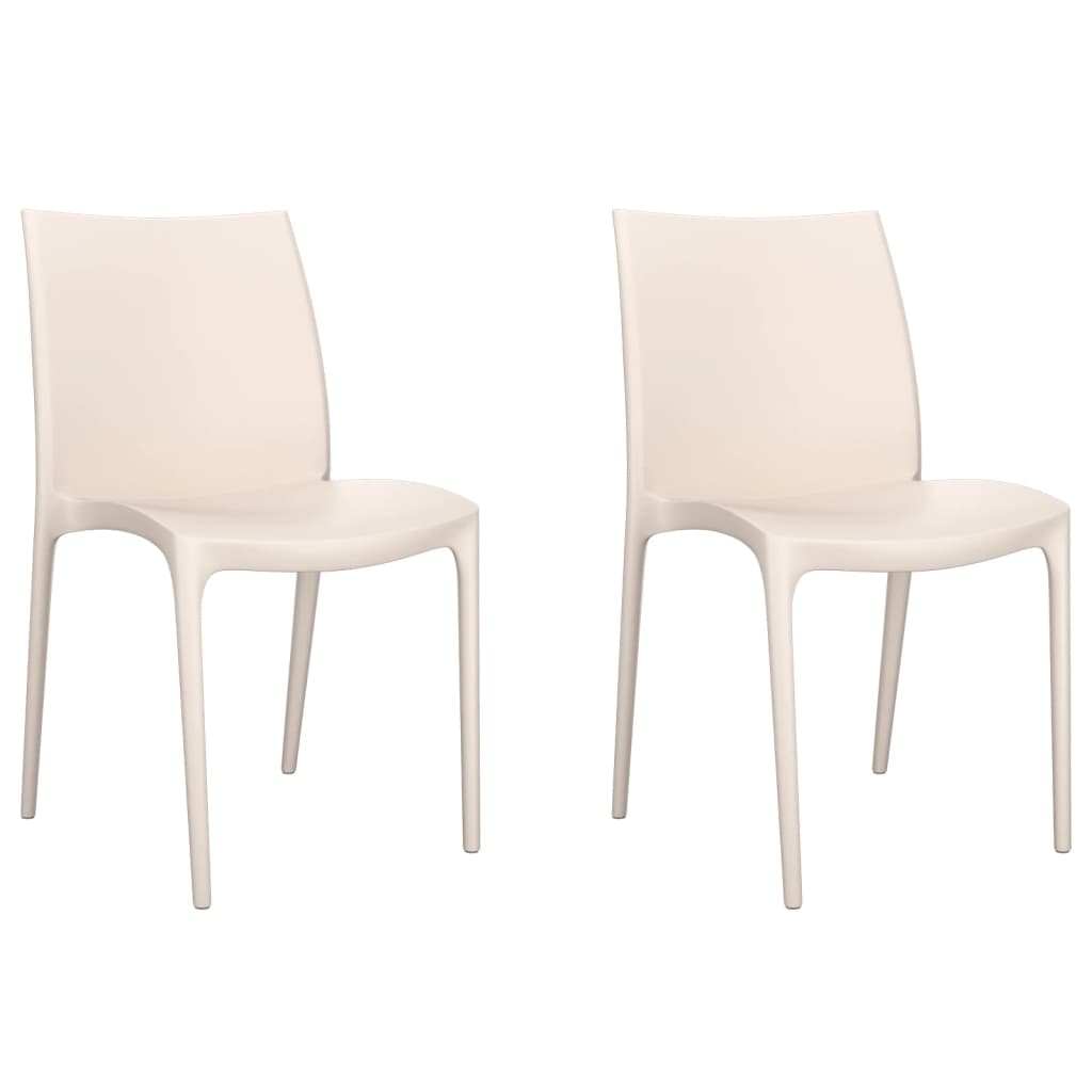 Garden Chair | Set of 2 | Cream | Polypropylene (PP) | Standard | Durable