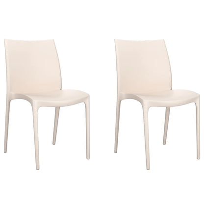 Garden Chair | Set of 2 | Cream | Polypropylene (PP) | Standard | Durable