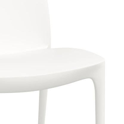 Garden Chair | Set of 2 | White | Polypropylene | Medium | Stackable