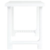Camping Table White 79x56x64 cm PP Wooden Look