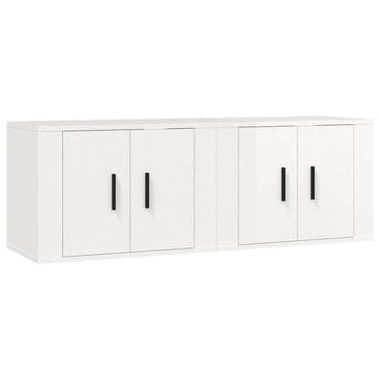 Wall-mounted TV Cabinets 2 pcs High Gloss White 57x34.5x40 cm