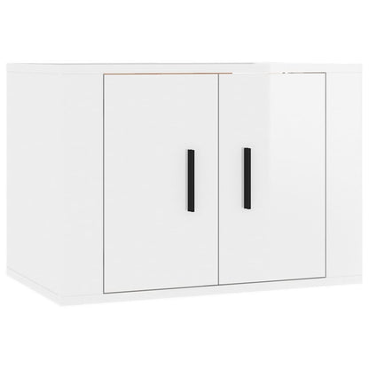 Wall-mounted TV Cabinets 3 pcs High Gloss White 57x34.5x40 cm