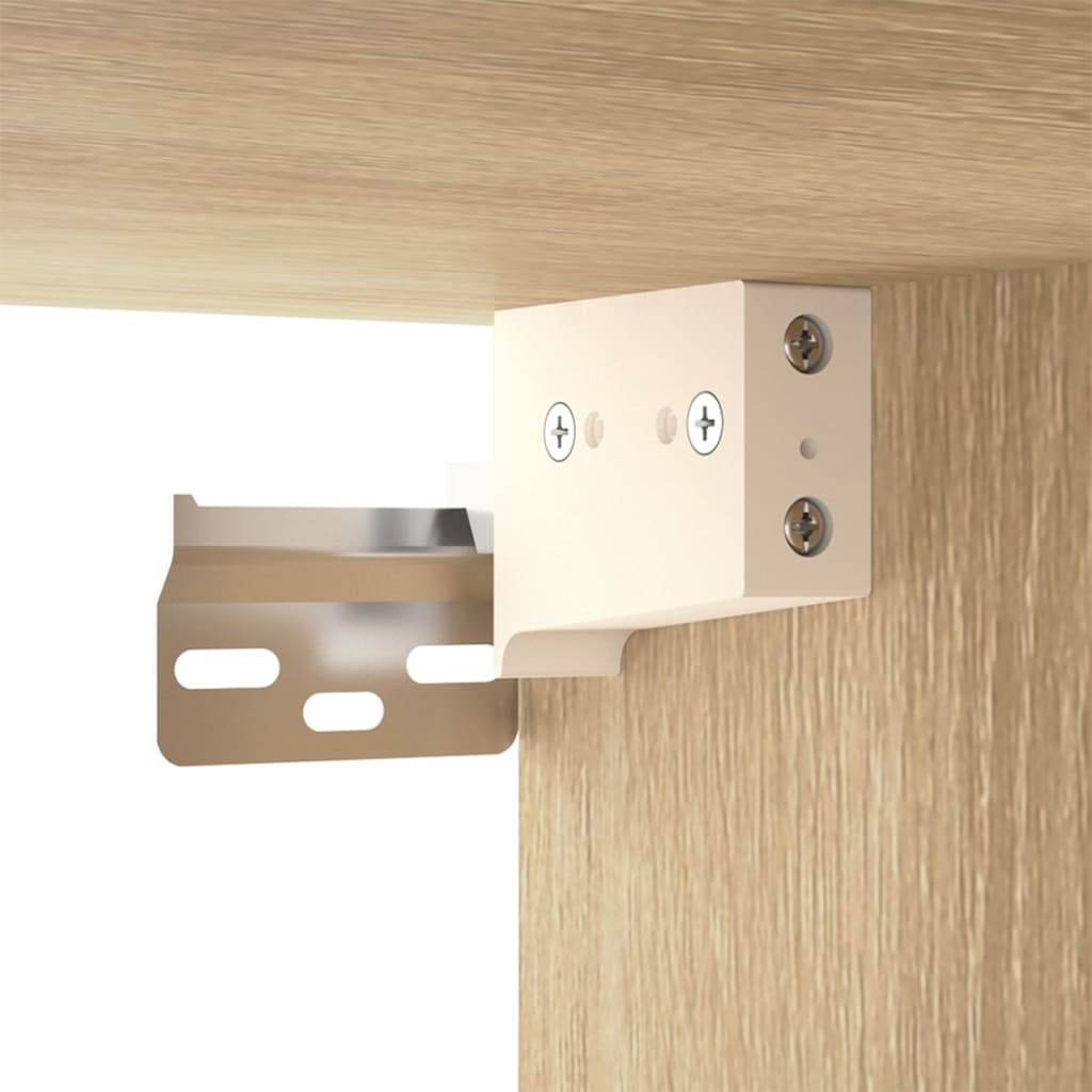 3 Piece Wall-mounted TV Cabinet Set Sonoma Oak 100x34,5x40 cm