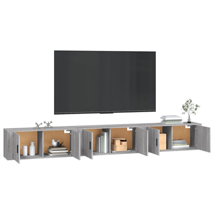 Wall-mounted TV Cabinets 3 pcs Grey Sonoma 100x34.5x40 cm