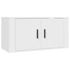 2 Piece TV Cabinet Set White Engineered Wood