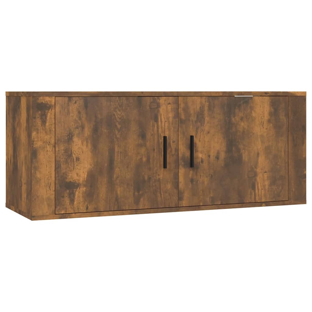 3 Piece TV Cabinet Set Smoked Oak Engineered Wood
