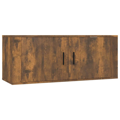 3 Piece TV Cabinet Set Smoked Oak Engineered Wood