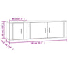 2 Piece TV Cabinet Set Smoked Oak Engineered Wood