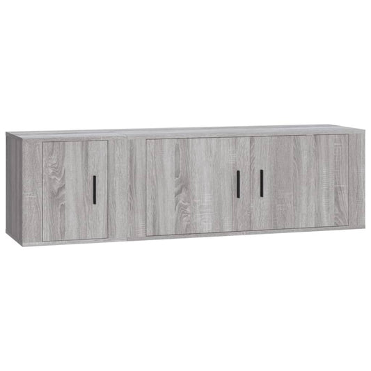 2 Piece TV Cabinet Set Grey Sonoma Engineered Wood