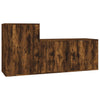2 Piece TV Cabinet Set Smoked Oak Engineered Wood
