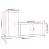 2 Piece TV Cabinet Set Smoked Oak Engineered Wood