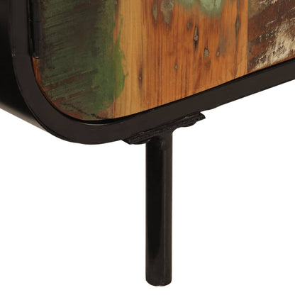 Sideboard 140x35x70 cm Solid Wood Reclaimed and Metal