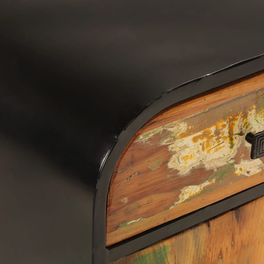 Sideboard 140x35x70 cm Solid Wood Reclaimed and Metal