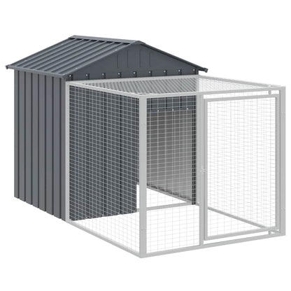 Chicken Cage with Run Anthracite 46.1x79.1x48.4" Galvanised Steel