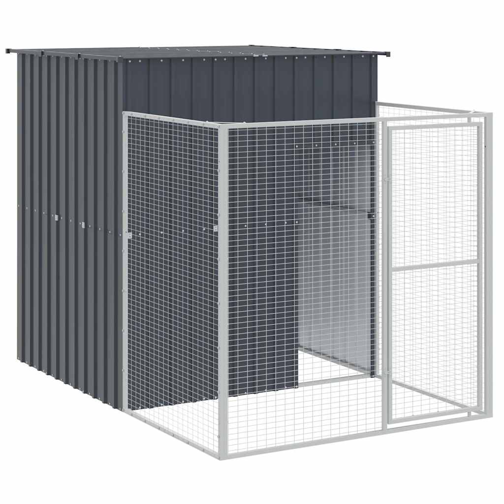 Dog House Anthracite Galvanized Steel 65 x 98.8 x 71.3 in Durable