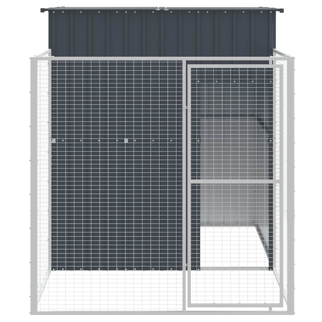 Dog House Anthracite Galvanized Steel 65 x 98.8 x 71.3 in Durable