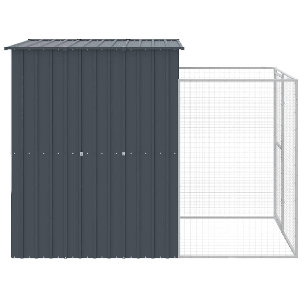 Dog House Anthracite Galvanized Steel 65 x 98.8 x 71.3 in Durable