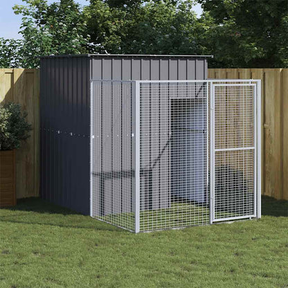 Dog House Anthracite Galvanized Steel 65 x 98.8 x 71.3 in Durable