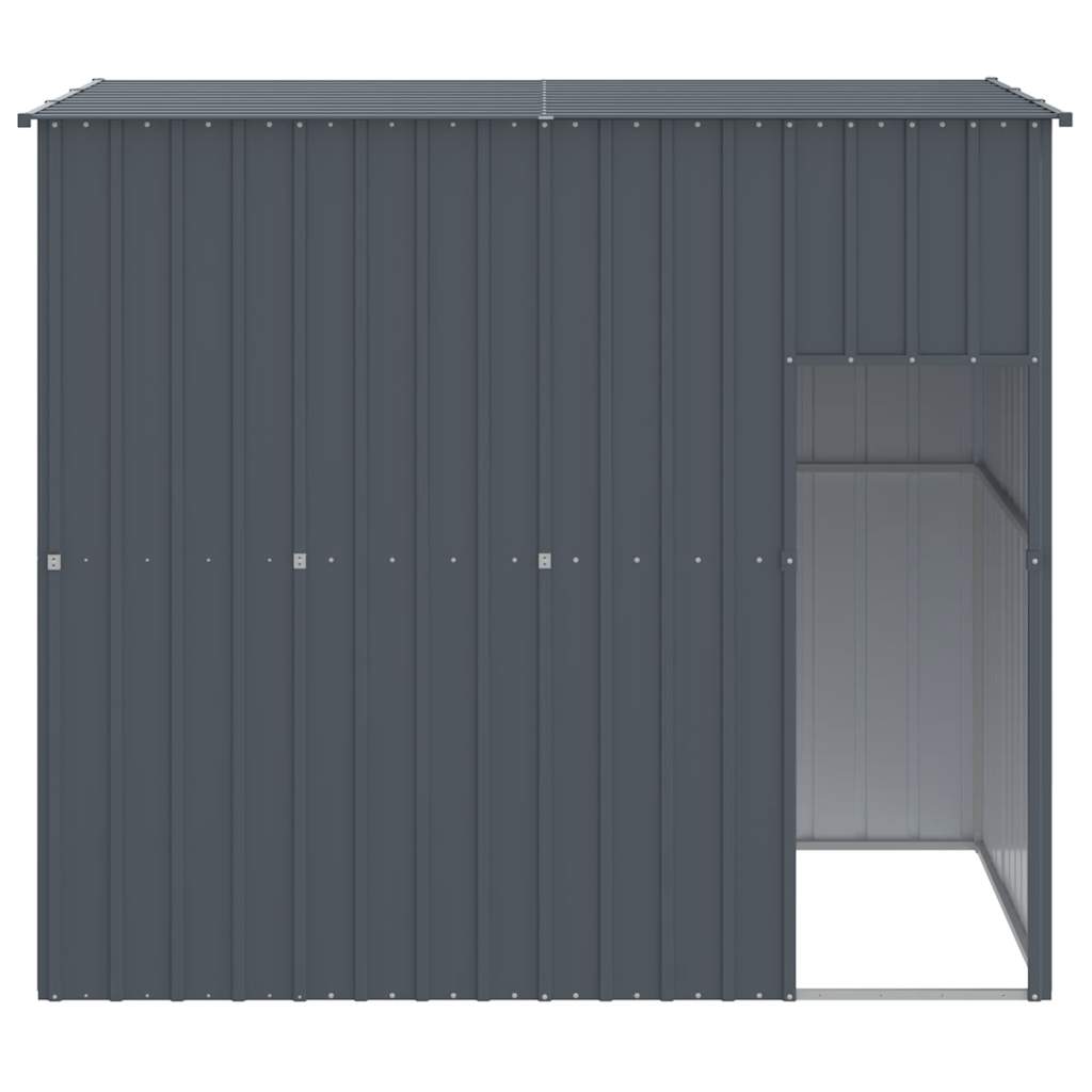 vidaXL Dog House Anthracite Galvanized Steel 84.3 x 60.2 x 71.3 in