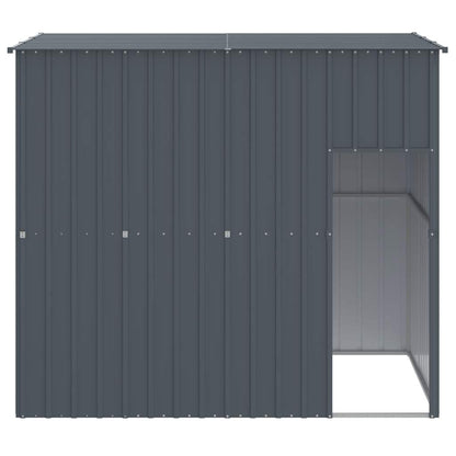 vidaXL Dog House Anthracite Galvanized Steel 84.3 x 60.2 x 71.3 in