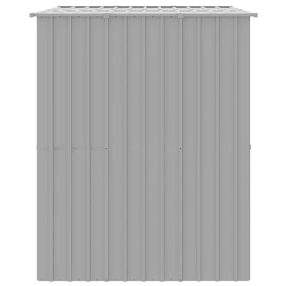 vidaXL Dog House Light grey Galvanized Steel 84.3 x 60.2 x 71.3 in