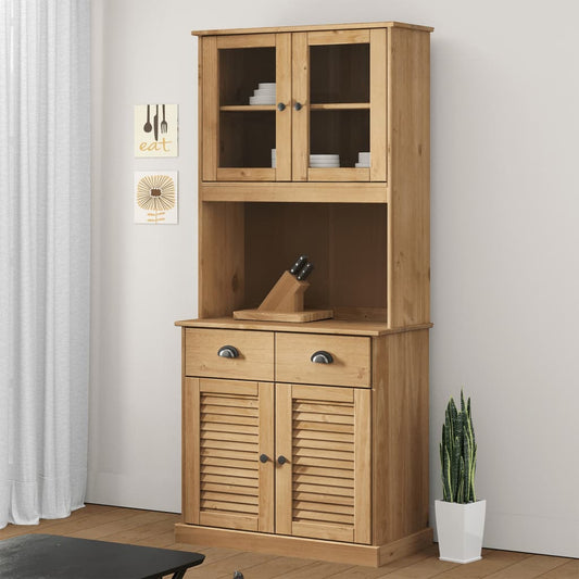 Highboard VIGO 78x40x175 cm Solid Wood Pine