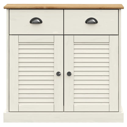 Highboard VIGO White 78x40x175 cm Solid Wood Pine