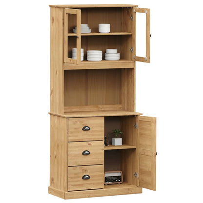 Highboard VIGO 78x40x175 cm Solid Wood Pine