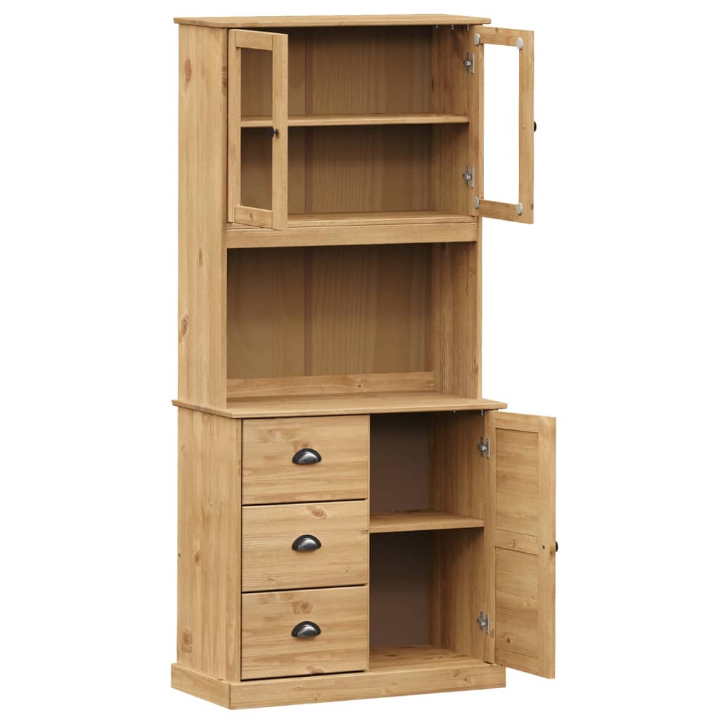Highboard VIGO 78x40x175 cm Solid Wood Pine
