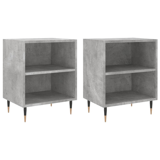Bedside Cabinets 2 pcs Concrete Grey 40x30x50 cm Engineered Wood
