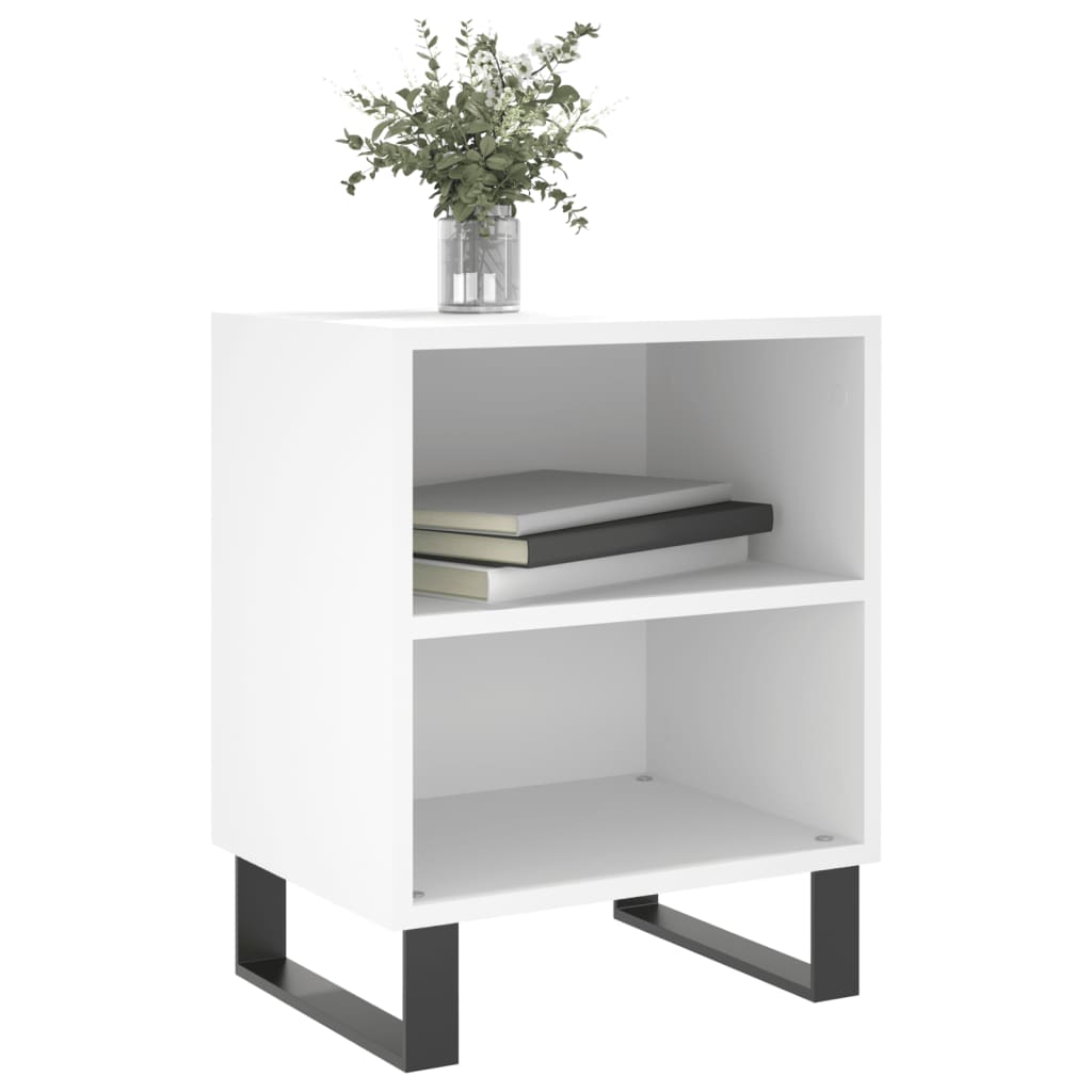 Bedside Cabinets 2 pcs White 40x30x50 cm Engineered Wood