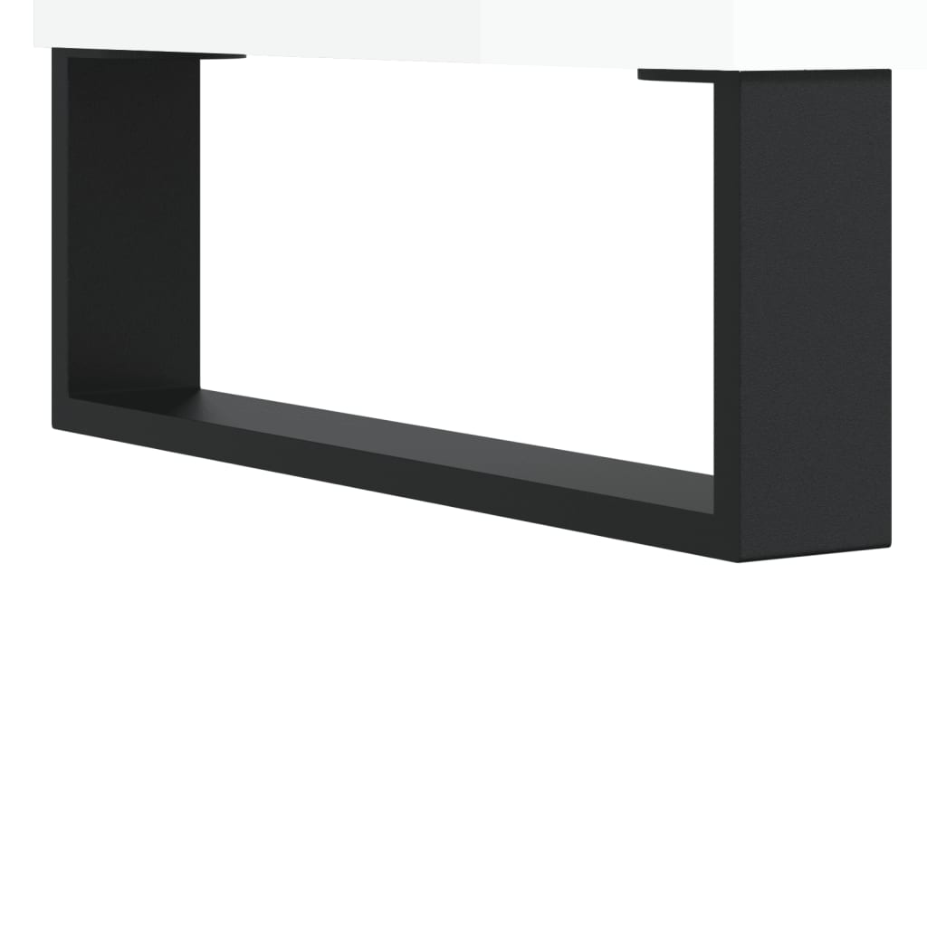 Bedside Cabinets 2 pcs High Gloss White 40x30x50 cm Engineered Wood