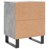 Bedside Cabinet Concrete Grey 40x30x50 cm Engineered Wood
