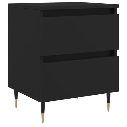 Bedside Cabinet Black 40x35x50 cm Engineered Wood