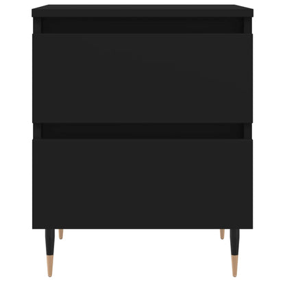 Bedside Cabinet Black 40x35x50 cm Engineered Wood