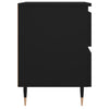 Bedside Cabinet Black 40x35x50 cm Engineered Wood
